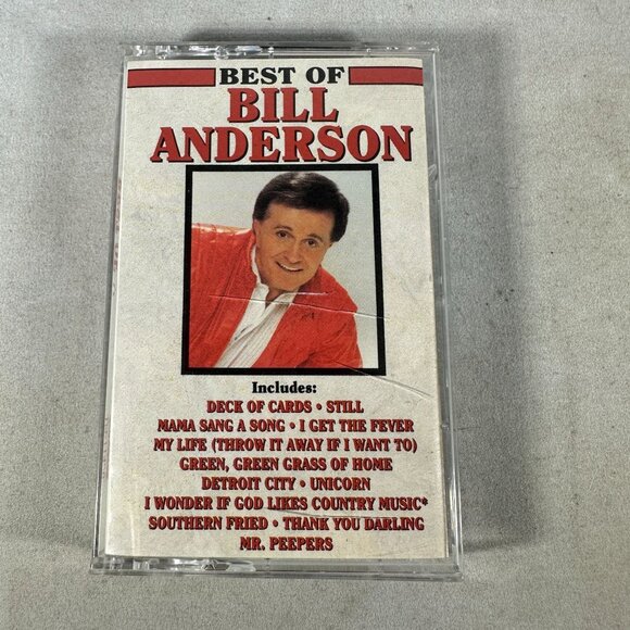 Best Of Bill Anderson Audio Cassette Country 1991 Curb Records Featuring Hits - Picture 1 of 4
